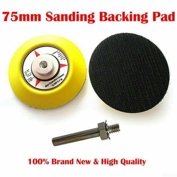 3'' Mixed Grit Hook & Loop 75mm Sanding Discs With Backing Pad & Drill Adaptor